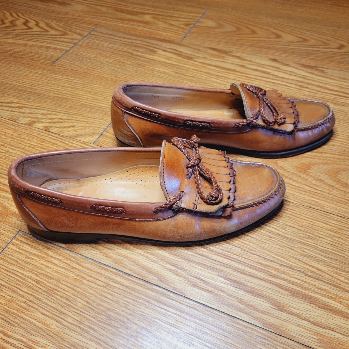 Woodstock Kiltie Slip On Leather Loafer Tan Brown Academia Preppy Shoes 11 C Brown Kiltie Loafer - Etsy main image 4