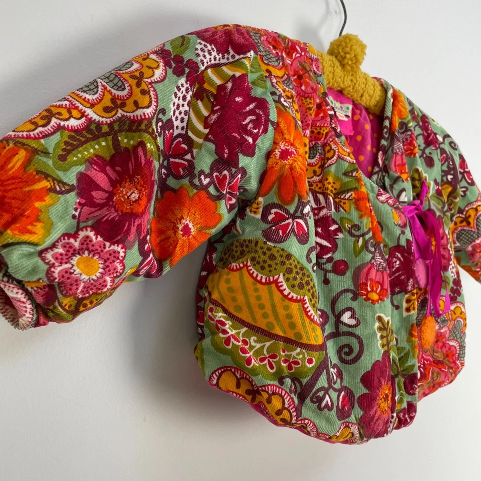 Chaqueta envolvente floral manga larga Lola Et Moi niñas pequeñas 18M Foto 4 de 4