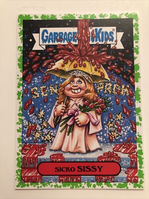 Garbage Pail Kids Topps 2018 Oh The Horror Sticker Green Sicko Sissy 5b