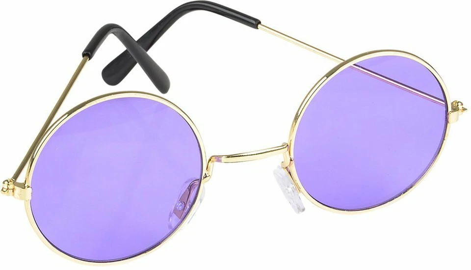 John Lennon Round Purple Color Lens Sunglasses