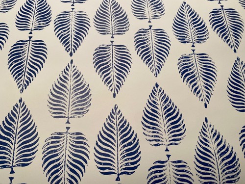 3 Rolls PETER FASANO 84020 Piccha Indigo Hand Screen Print Wallpaper $600 Retail - Picture 17 of 24