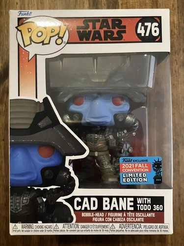 FUNKO POP! #476 STAR WARS CAD BANE WITH TODO 360 2021 FALL CONVENTION EXCLUSIVE