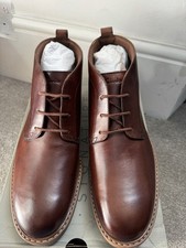 Clarks Men's Whitman Hi Ankle Boot Dark Tan Leather 