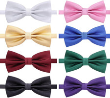 8 PACKS Elegant Adjustable Pre-tied Bow Ties for Men Boys 1 4 5 6 8 Pack for op