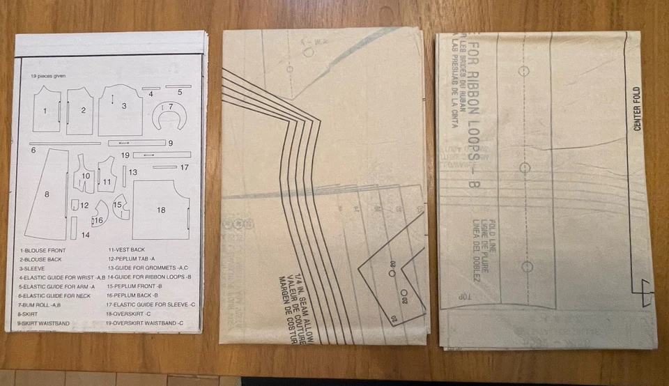 Simplicity Renaissance Pattern 5582 Bodice Gown Costume Size P5 12 to 20 Uncut - Image 4 of 4