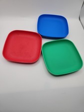Tupperware Tupper Toys Blue, Red and Green Plate Primary Colors