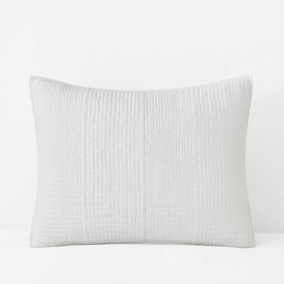 Texture Block Quilted Sham - White, Standard...