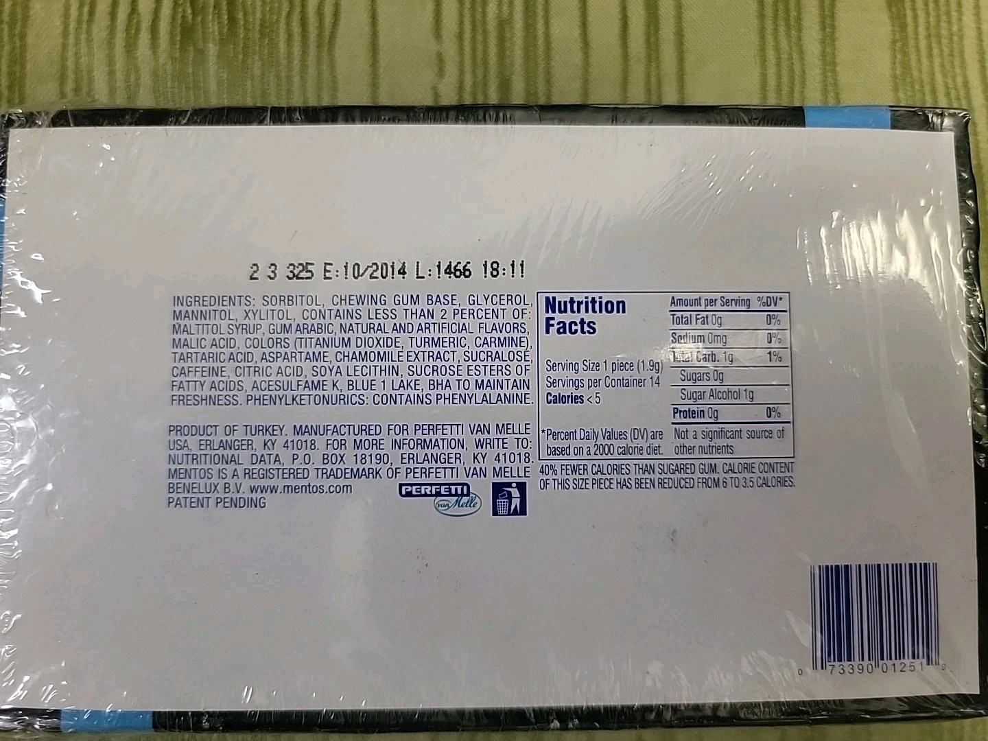 Collectible MENTOS UP2U  Gum Pack Sugar Free Chillax Mint And Energy Strike