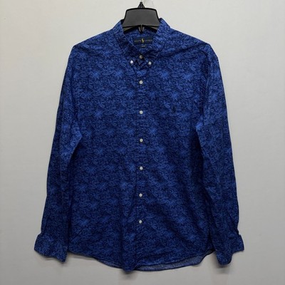 Ralph Lauren Men Slim Fit Floral Print Button Down Shirt XL X-Large C108 -3