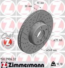 2x ZIMMERMANN Bremsscheibe FORMULA F 150.2906.32 f�r BMW F23 F32 F30 F22 F21 F20