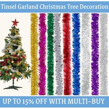 Luxury Thick Chunky Xmas Tinsel Garland Tree Bead Chain Decorations Home
