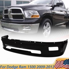 Front Bumper W Fog Light Holes For 2009-2012 Dodge Ram 1500 Brilliant Black Front Bumper W Fog Light Holes For 2009-2012 Dodge Ram 1500 Brilliant Black