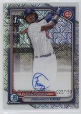 2024 Bowman Chrome Prospect HTA Choice Refractor 22/150 Fernando Cruz Auto v9t