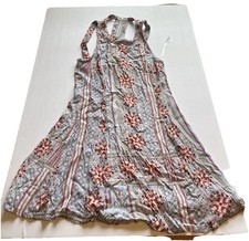 MINKPINK Womens Sleeveless Geometric Sundress Knee Length Blue Red Size S