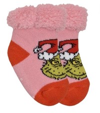 Grinch Fleece Lined Cozy Socks Toddler 2t-3t