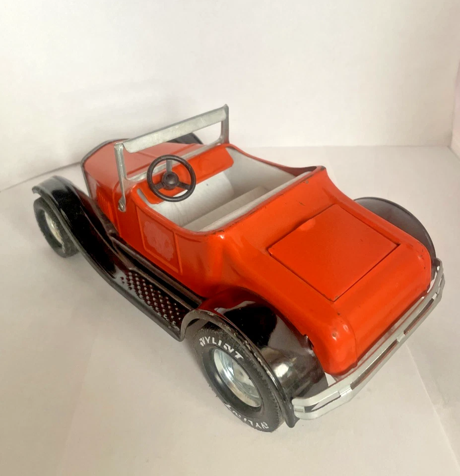 De colección NYLINT HOT ROD JALOPY Naranja y Negro Acero Prensado Años 50 Años 60 Foto 4 de 4