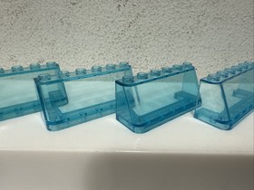 LEGO 4176 Windscreen 2x6x2 Lot of 26 Pieces Trans Clear Blue Brown