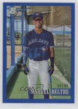 2021 Bowman Heritage Prospects Blue Chrome Refractor 80/99 Manuel Beltre 0z1i