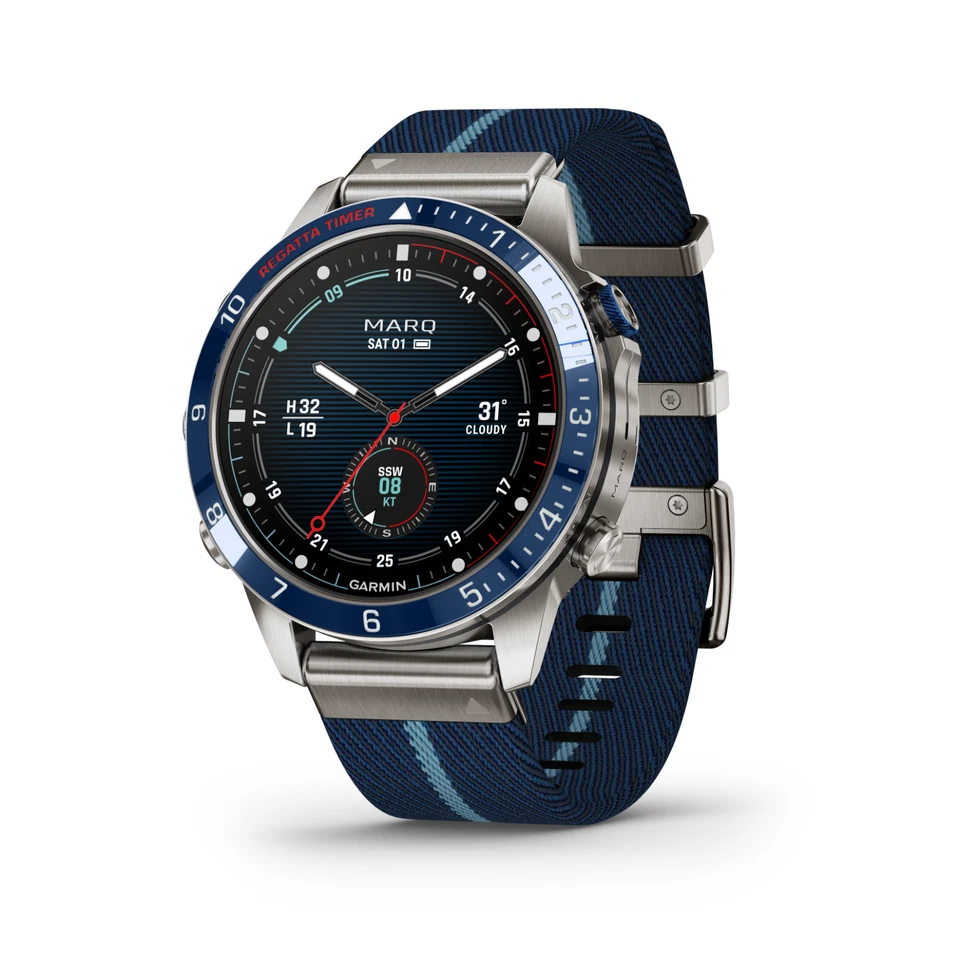 Garmin MARQ Captain Gen 2 Herramienta Moderna Reloj Inteligente Titanio con Lente Zafiro
