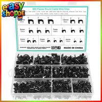 600 StüCk Nagelschellen Kabelschellen 4-12Mm Schwarz Weiß Mit Box