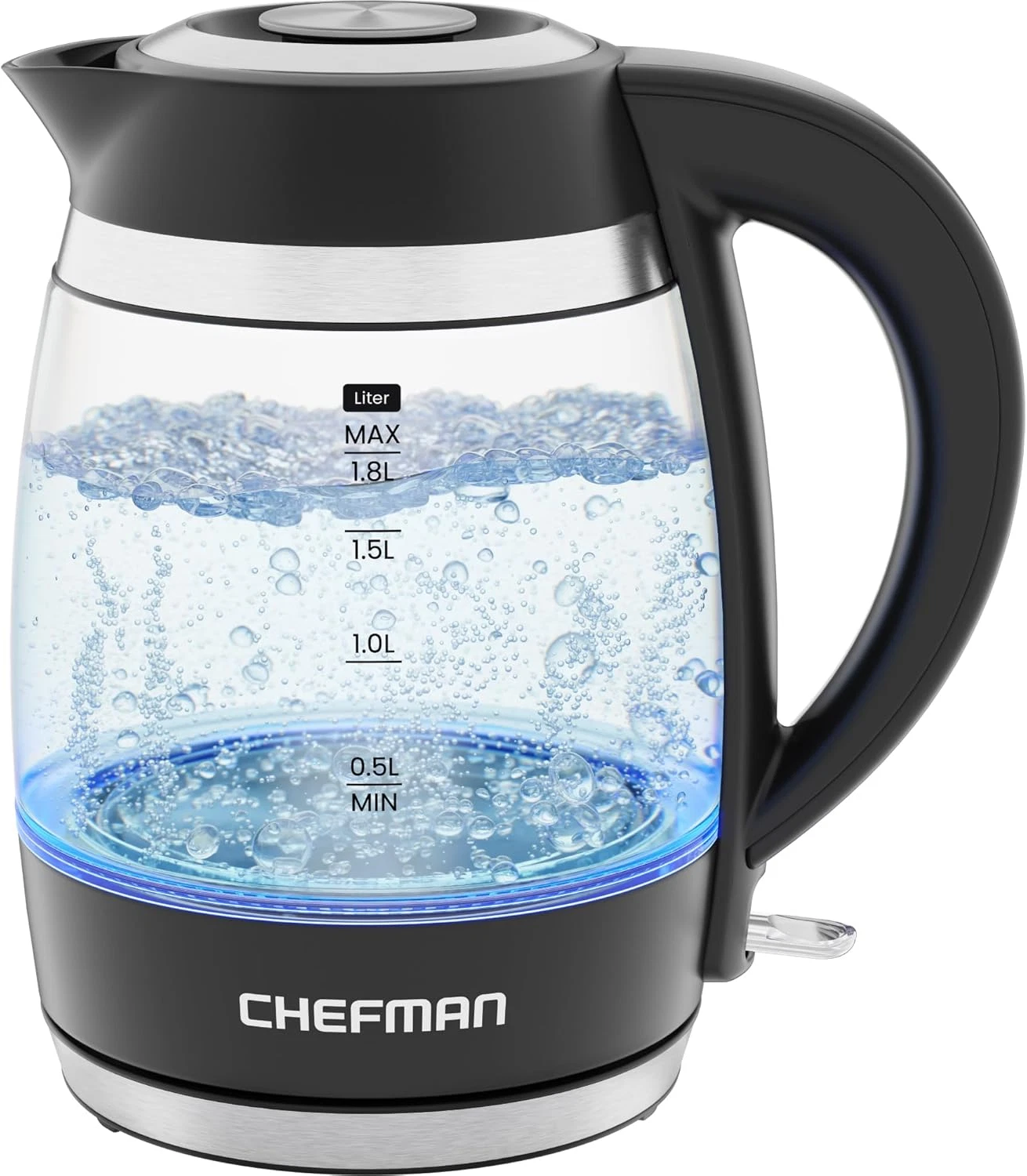 Electric Kettle, 1.8L 1500W, Hot Water Boiler, Removable Lid for Easy Cleaning,