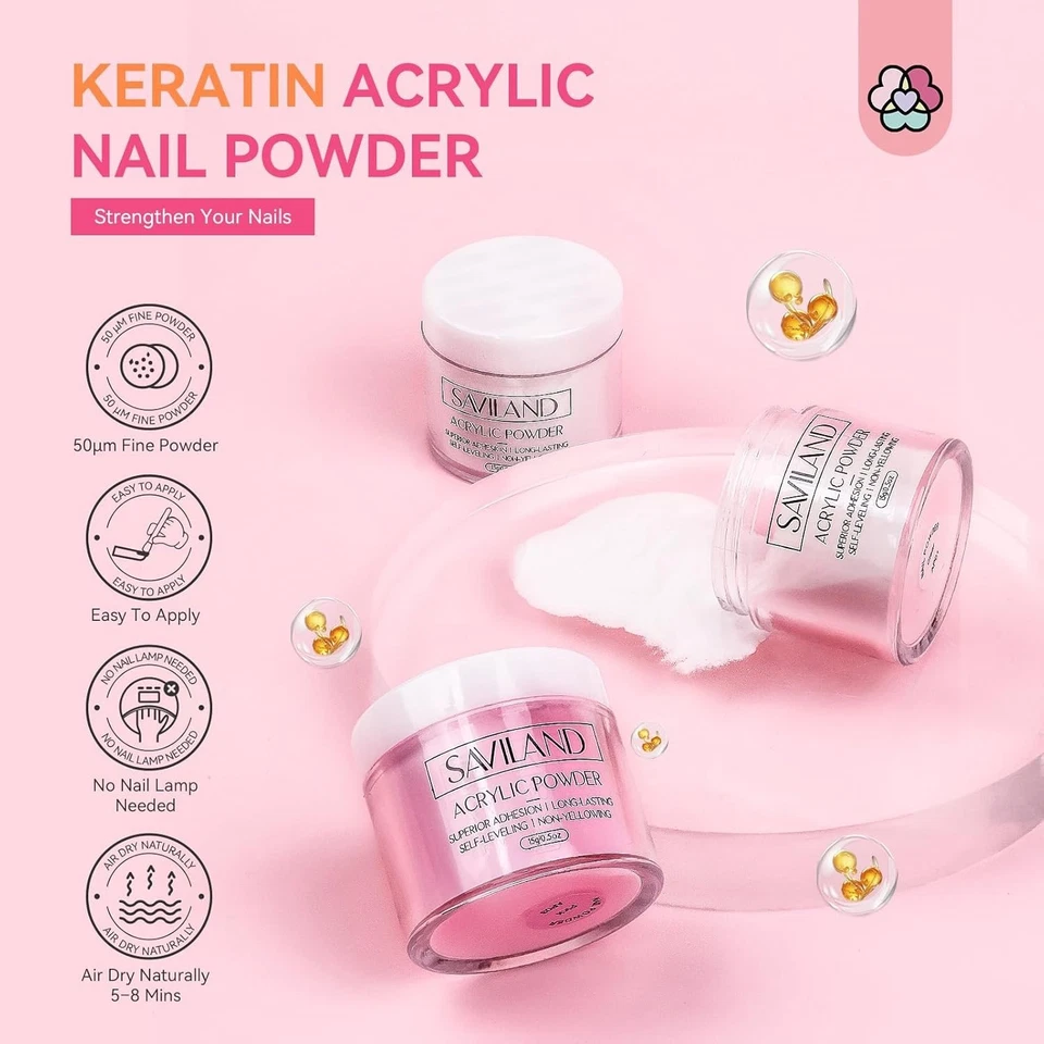 Kit de uñas acrílicas con taladro: kit de uñas profesional juego de acrílico para principiantes con Foto 3 de 4