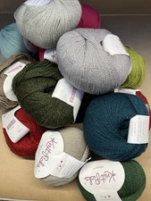 Lot Of 14 Balls Knit Picks Palette Wool Yarn (Great For Color Work) 