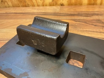 CRISP ATHA  Blacksmith/Anvil 1 1/2  Bottom Swage Hardy Forming Metal Work VG!