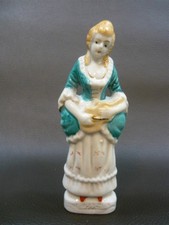 Vintage Porcelain Woman Holding Violin Mid 18th Century Style Figurine Japan