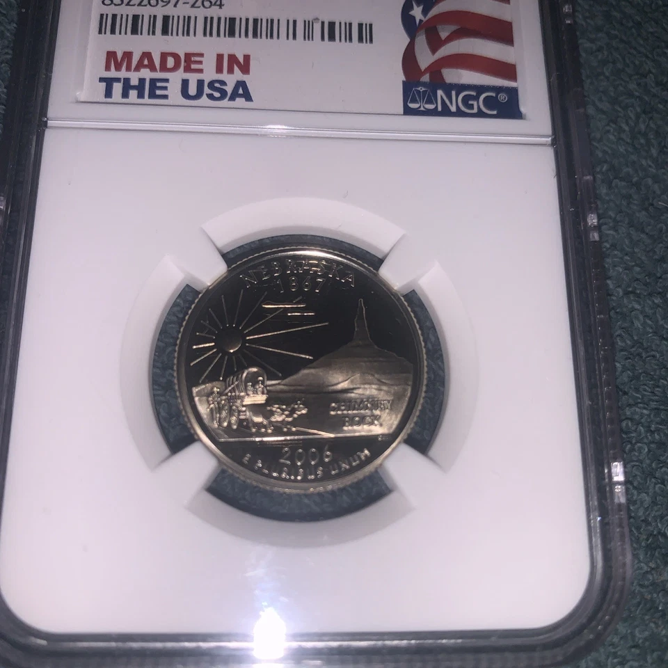 2006-S Clad Proof State Quarter Nebraska PF69 Ultra Cameo, Made In The USA Label - Image 2 of 4