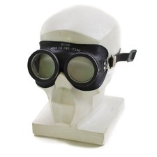 Gafas de protección genuinas del ejército alemán negro Auer engomado excedente NUEVO