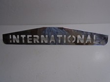 Vintage "INTERNATIONAL" TRUCK CHROME METAL EMBLEM/BADGE - 24" x 4" x 1 1/4" high