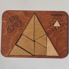 Handmade Wooden Impossible Triangle Puzzle | Brain Teaser Tangram