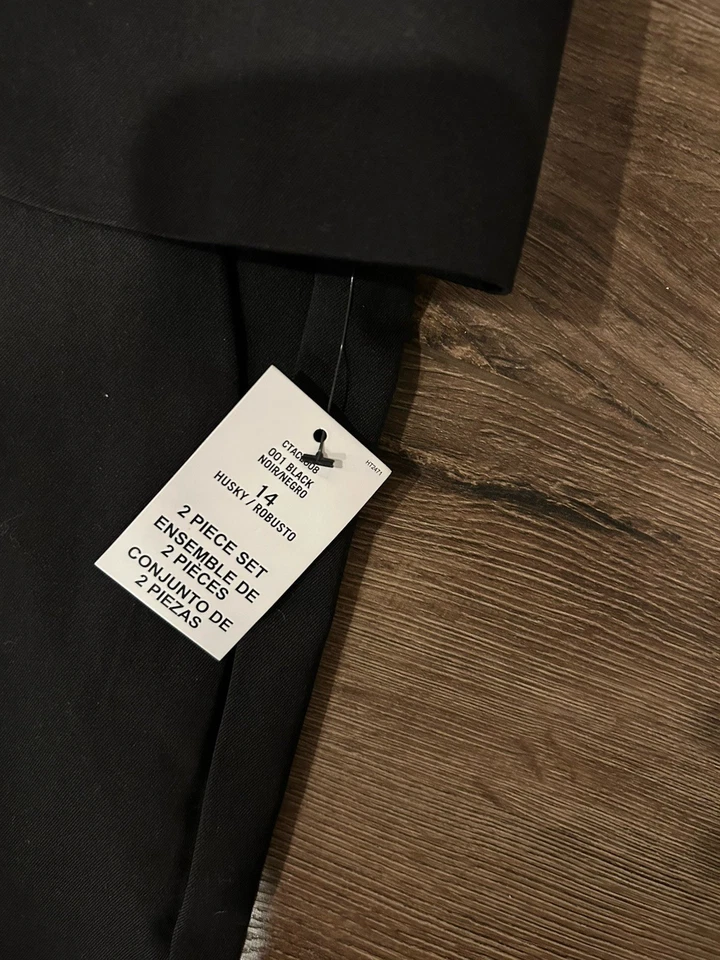 Traje Calvin Klein Chicos Elastizado 2 Piezas Talla 14 Regular Negro Calce Ajustado Nuevo con Etiquetas Foto 4 de 4