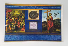 Authentic Rubbing 7th Century Pilgrims Token w/ Ashes True Cross found by Helena