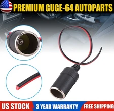 Car Cigarette Lighter Charger Adapter Cable Female Socket Plug Connector 12V/24V