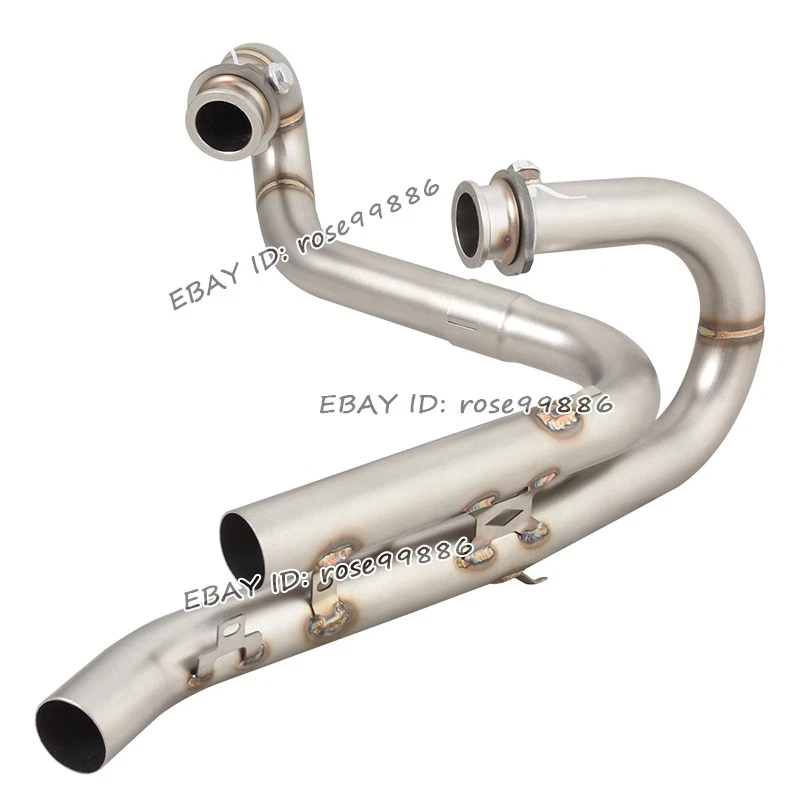 Sistema de cabezal de tubo de enlace delantero con punta de escape para Triumph Street Scrambler 2021-2023 Foto 3 de 4