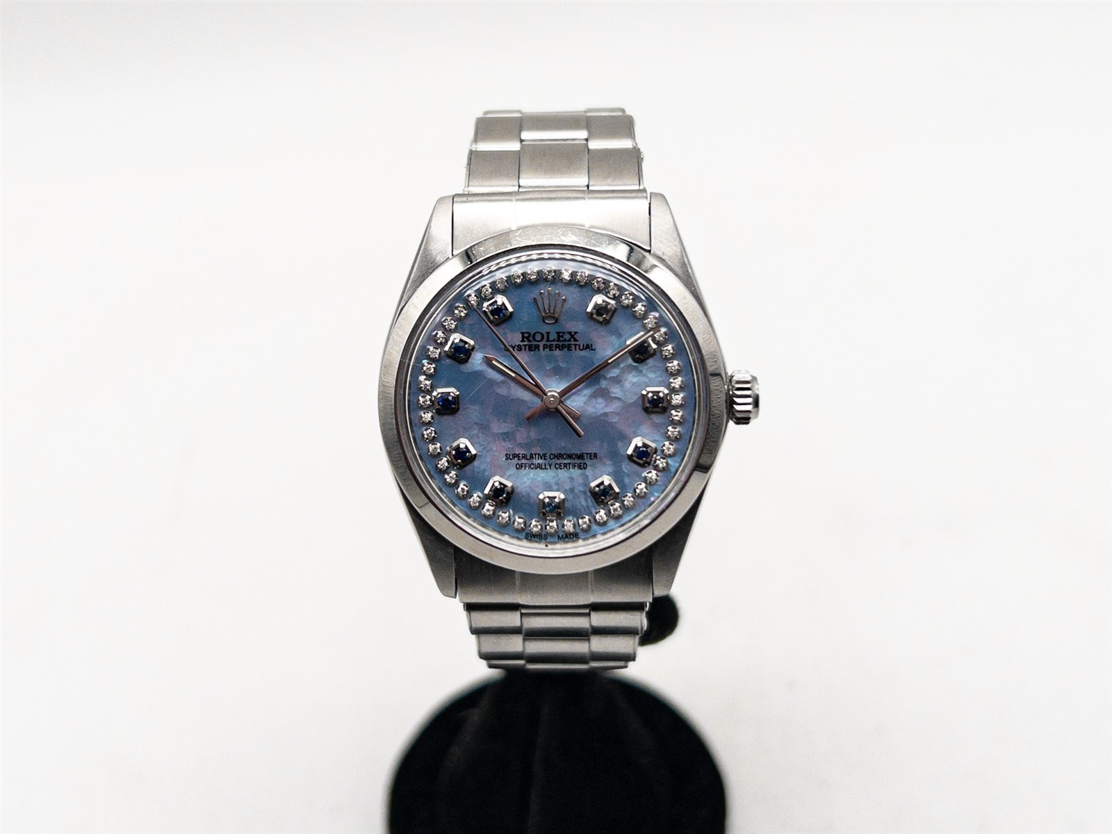 $13,000 ROLEX Oyster Perpetual SS Blue