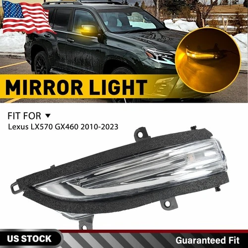 Right Side LED Mirror Turn Signal Light For Lexus LX570 GX460 2010-23 Clear Lens