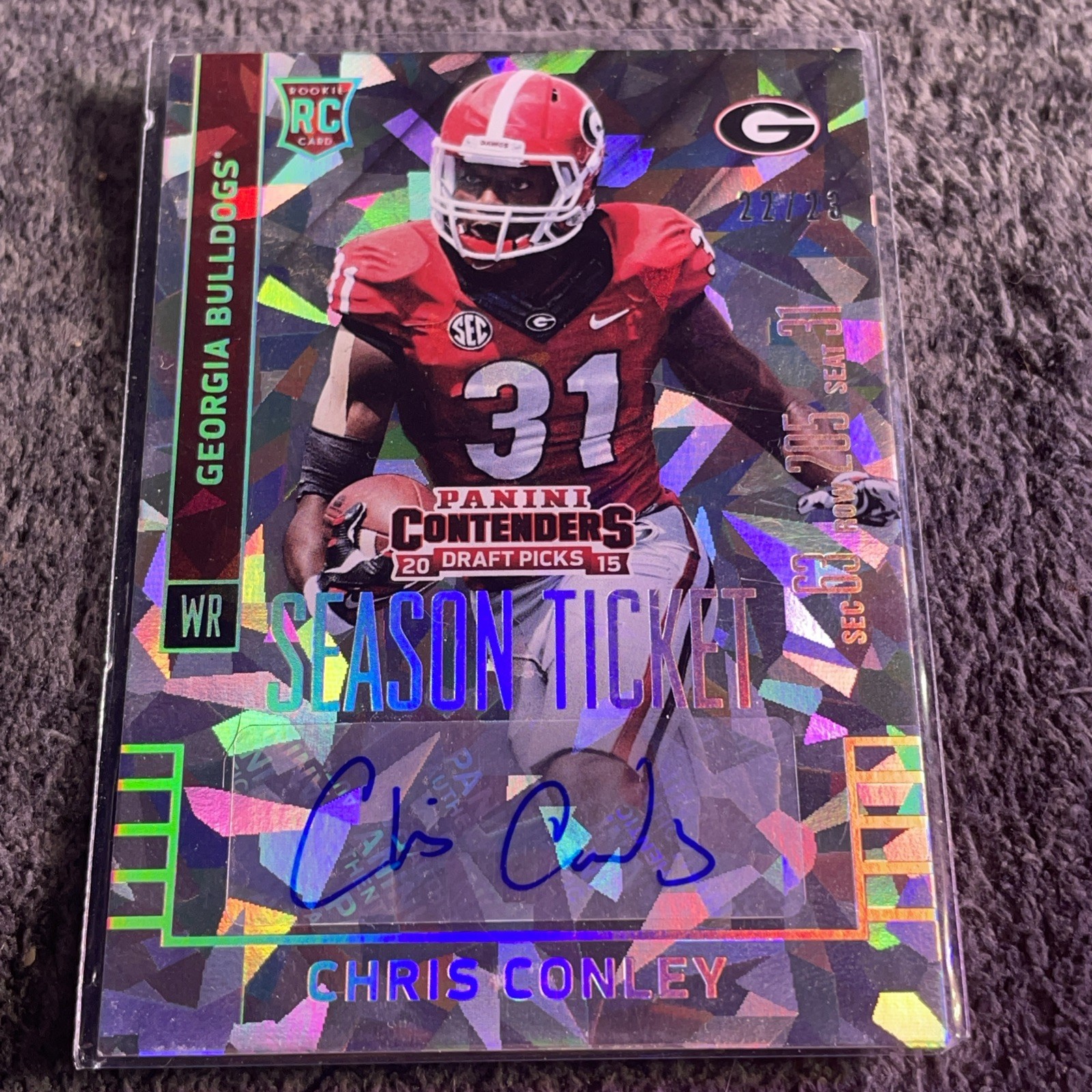 Chris Conley Panini Contenders Draft Picks #116 Autograph-Cracked Ice