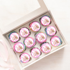 24 x Pre-Cut It's A Girl Baby Shower Edible Wafer Cupcake Toppers Cake Decor