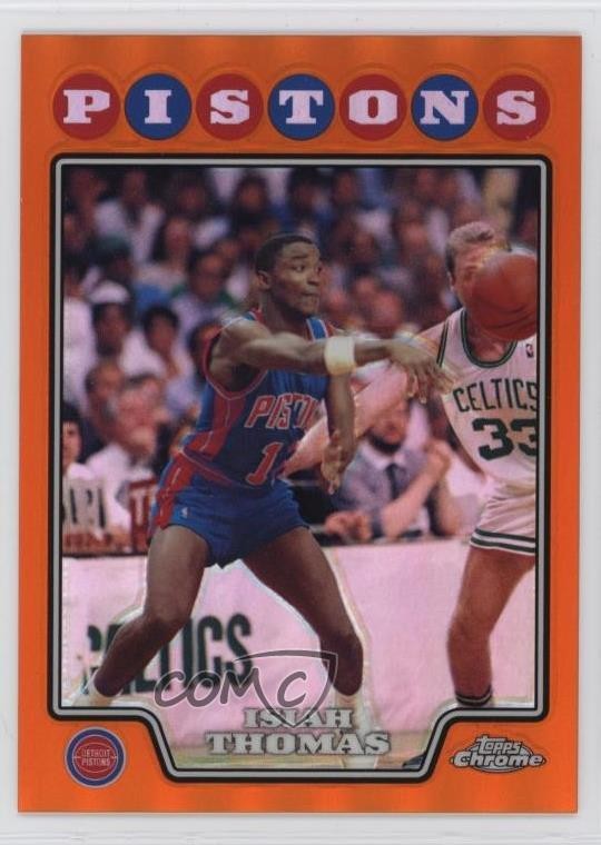 2008-09 Topps Chrome Orange Refractor 179/499 Isiah Thomas #170 HOF 10tb