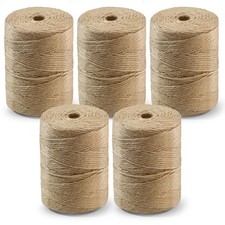 5 PCS Twine String Bulk - 3000 Feet Long Garden Twine, 2mm Thin Natural Jute ...