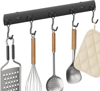 Magnetic Grill Hooks Heavy Duty Utensil Rack with 5 Strong BBQ Tool Storage