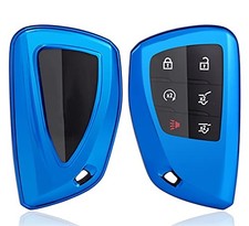 Soft TPU Protector Key Fob Cover Case fit for 2021 2022 2023 2024 2025 GMC Blue