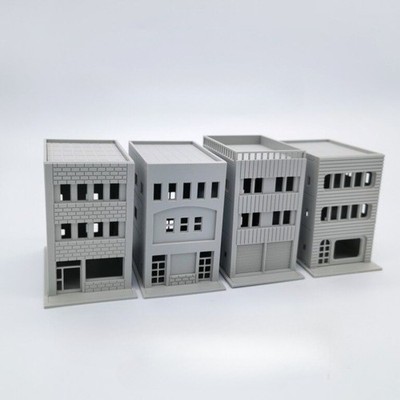 N Scale Diorama Japanese Cabin High-rise Scene Model City Street House Buildings