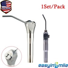 USA 1Set Dental 3-Way Syringe Air Water Syring Button Handpiece&2 Nozzles Tips