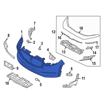 For Mazda CX-30 2020-2024 Mazda DGY950030 Front Bumper Cover