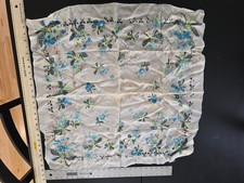 VINTAGE SEE DESCRIPTION GEOMETRIC SILK SQUARE SCARF HANDKERCHIEF FREE SHIPPING 