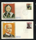 Canada #660-661, 1975 8¢ Famous People set, Colorano cachet FDC's